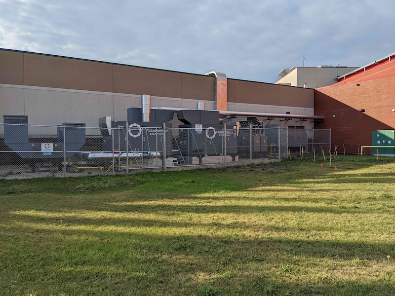 Gas turbine CHP equipment at the Eastlink Centre, Grande Prairie
